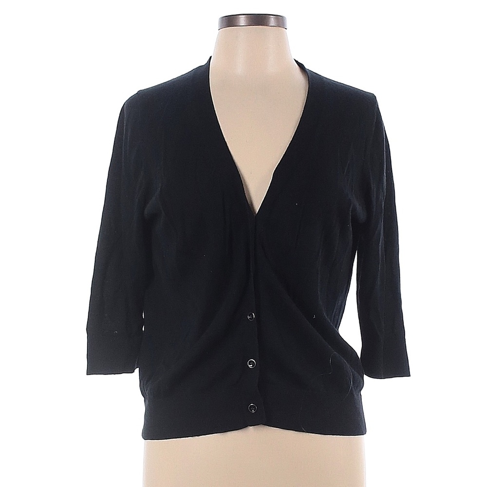 Gap Factory Solid Black Cardigan Size L